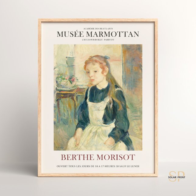 Affiche Berthe Morisot Young Girl avec un tablier d'art (Créateur téléchargé)