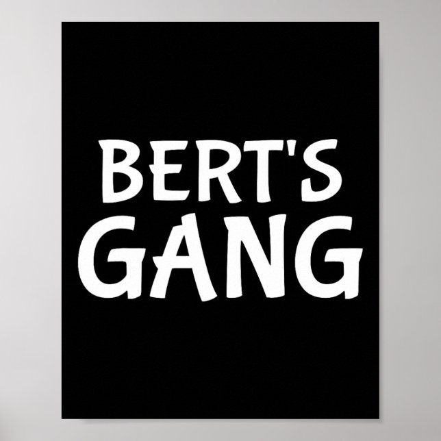 Affiche Bert's Gang Prénom Bert Bachelor Mariage du Parti (Devant)