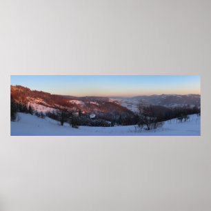Affiche Beskid Sądecki Sunset panorama