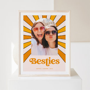 Affiche Besoins   Boho Retro Sun et photo Best Friends