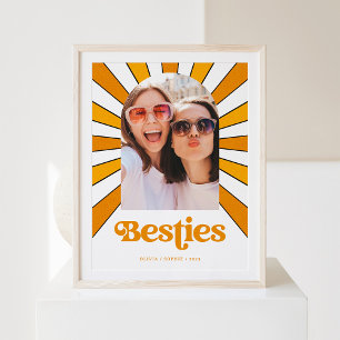 Affiche Besoins   Boho Retro Sun et photo Best Friends