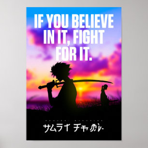 Affiche Best Anime Citations sur la croyance en vous-même