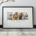 Affiche Best Dad Ever 4 Photos Collage Custom<br><div class="desc">This is a poster featuring 4 photos,  the text best dad ever and your custom message. This is the perfect gift for dad for father’s day,  his birthday or Christmas.
Photos by prostooleh / Freepik.</div>