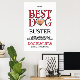 Affiche Best Dog Mariage Biscuit Bar Avec Animaux De Compa