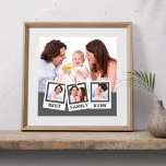 Affiche Best Family Ever Custom Instagram 4 Photo Collage<br><div class="desc">Upload your favorite photographite make your own unique personalized keepsake photo gift.</div>