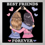 Affiche Best Friends Forever Canvas<br><div class="desc">- PERFECT DECOR AND GIFT: A perfect wall art for living room,  bedroom,  kitchen,  office,  hotel,  dining room,  bathroom,  bar etc. A great gift for your friends or family who enjoy decorating their homes.We have a variety of wall art paintings with different themes and styles to choose from.</div>