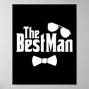 Affiche Best Man Friends Groom Bride Mariage Couple Bachel