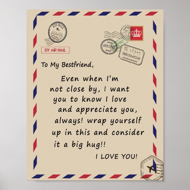Affiche Bestfriend Gift | À Mon Bestami Je T'Aime (Devant)