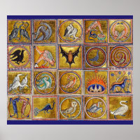 BESTIAIRE MÉDIÉVAL, ANIMAUX FANTASTIQUES, ROUGE D'