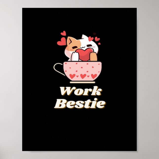 Affiche Bestie de travail Aide émotionnelle Cotravailleur, (Devant)