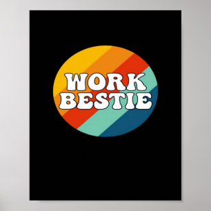 Affiche Bestie de travail Aide émotionnelle Coworker Retro