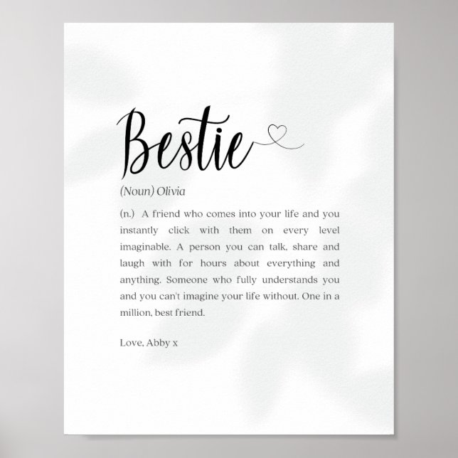 Affiche Bestie Définition Imprimer, Cadeaux personnalisés  (Devant)