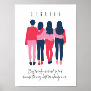 Affiche Besties Best Friend Poem Citation Dit