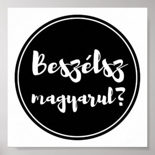 Affiche Beszélsz Magyarul, Parlez-vous hongrois, épingle
