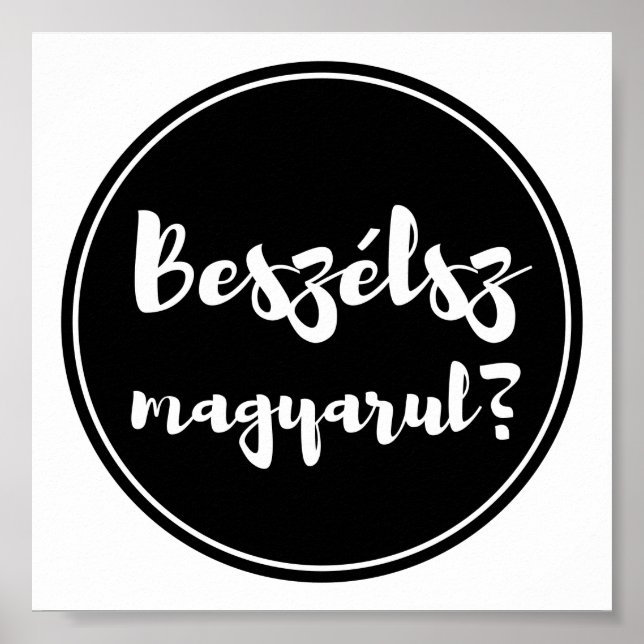 Affiche Beszélsz Magyarul, Parlez-vous hongrois, épingle (Devant)
