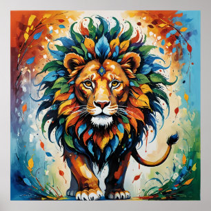 Affiche Bête Mythique Majestueuse - Art Miniature Indien