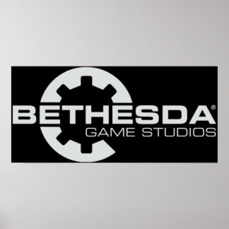 Affiche Bethesda Game Studios Logo Grey