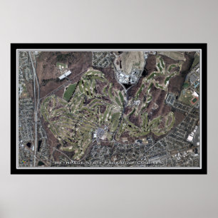 Affiche Bethpage State Park Golf Course NY Satellite Map