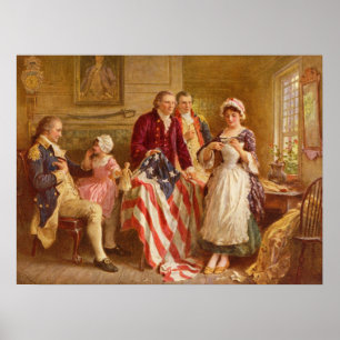 Affiche Betsy Ross, 1777 (Histoire américaine) (Patriote a
