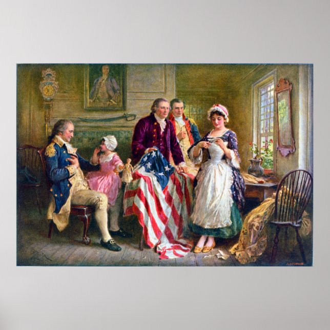 Affiche Betsy Ross et les étoiles et les rayures 1777 (Devant)