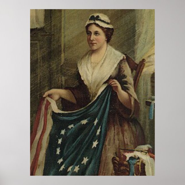 Affiche Betsy Ross Sewing the First American Flag  (Devant)
