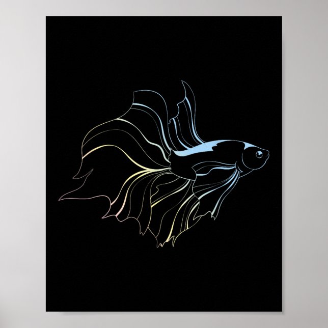 Affiche Betta Fish Lover Siamese Fighting Fish Aquarium Be (Devant)