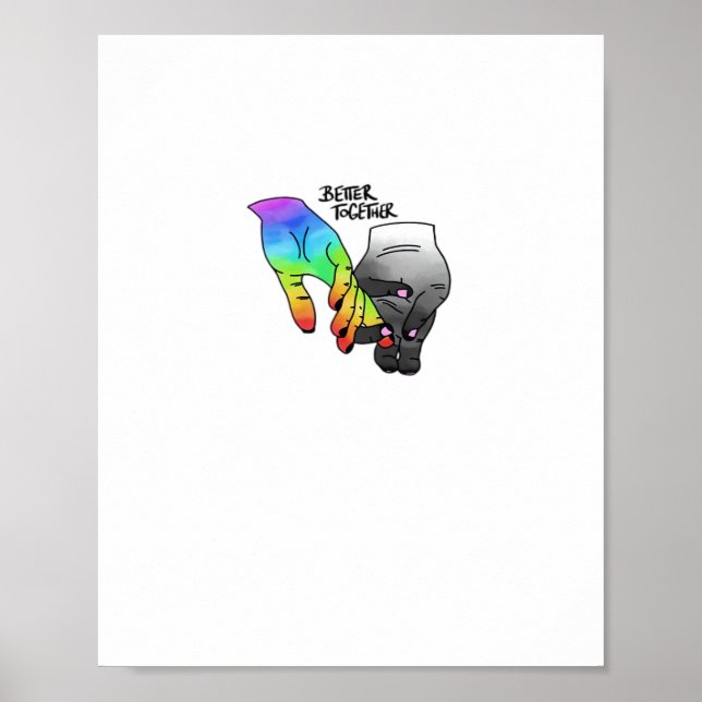 Affiche Better Together Black Clean Minimal Design  (Devant)