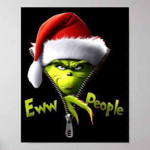 Affiche Beurk, Personnes Chapeau De Père Noël Drôle Noël H