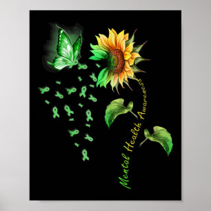 Affiche Beurre de tournesol Ruban vert santé mentale Awa