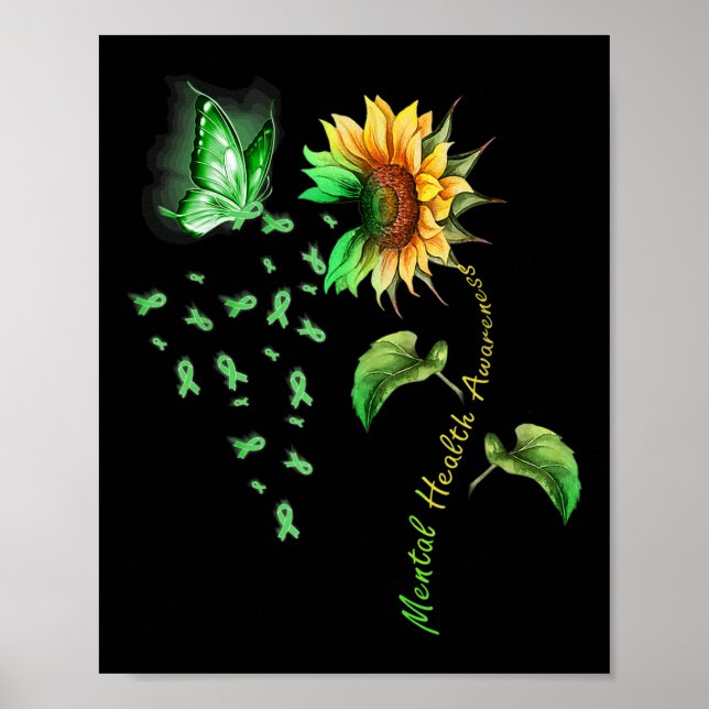 Affiche Beurre de tournesol Ruban vert santé mentale Awa (Devant)