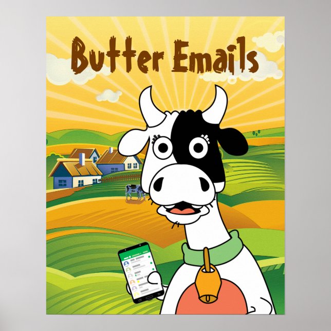 Affiche Beurre E-mails humour politique (Devant)