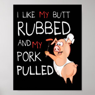 Affiche Beurre et ampoule; Mon Porc Tiré Barbecue Grillage