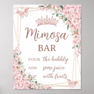 Affiche Beurre Rose en fleurs de cerisier Mimosa Bar