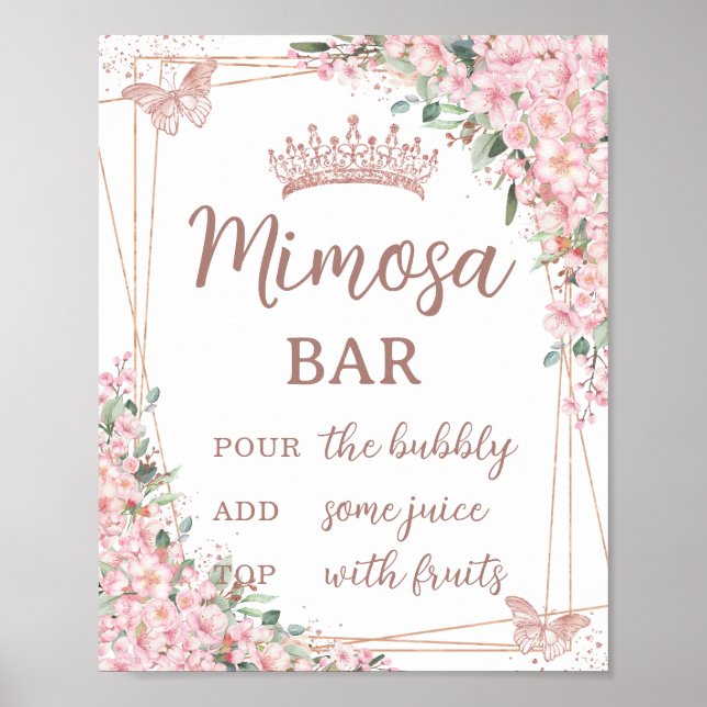 Affiche Beurre Rose en fleurs de cerisier Mimosa Bar (Devant)