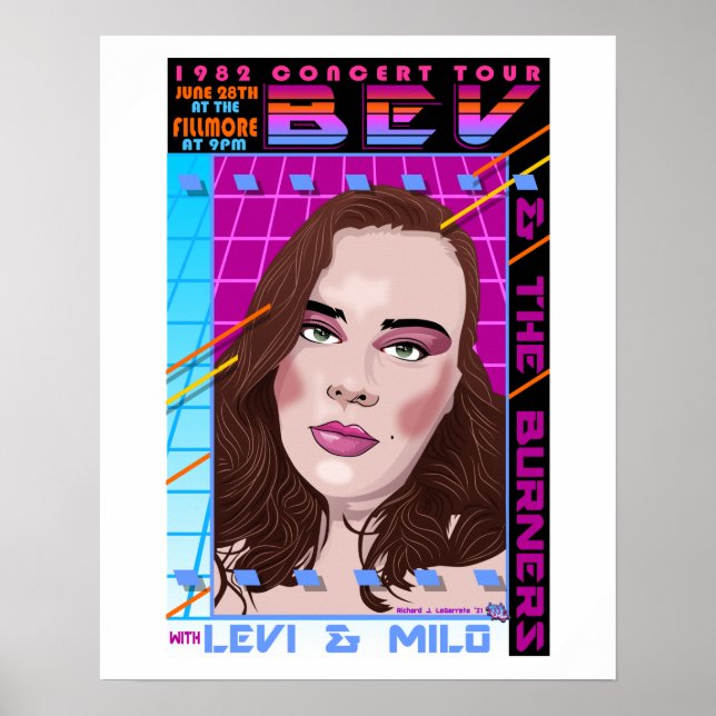 Affiche Bev et l'affiche du concert Burners Marissa inspir (Devant)