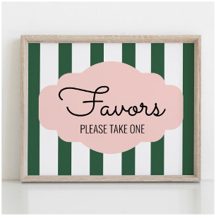 Affiche Beverly Hills Pink+Green Party Favoriser le signe