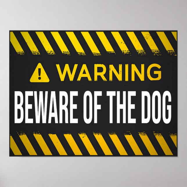 Affiche Beware of the Dog Sign (Devant)
