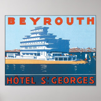 Affiche Beyrouth, Hotel St. Georges