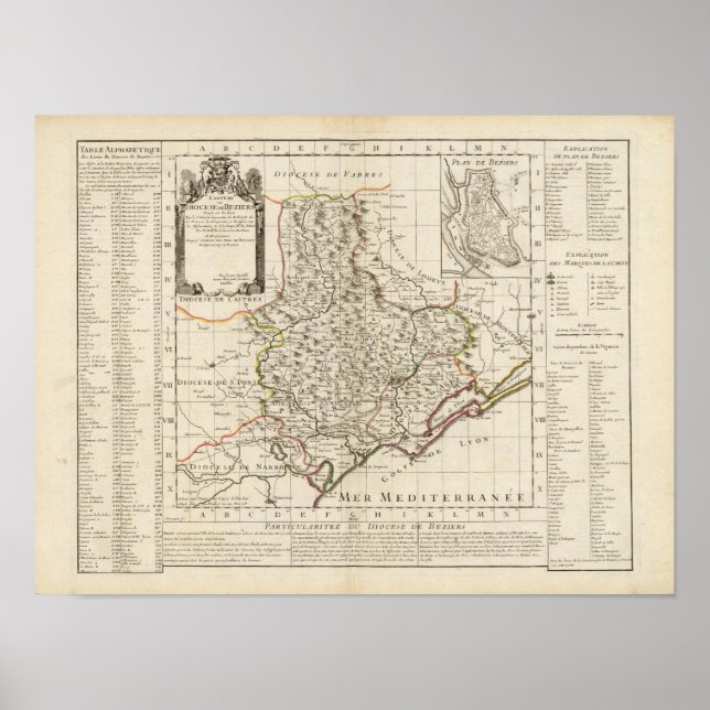 Affiche Béziers France (Devant)