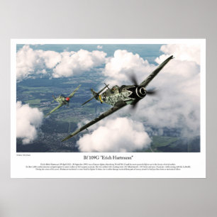 Affiche Bf 109G-6 "Erich Hartmann"