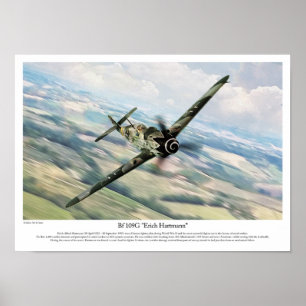 Affiche Bf 109G-6 "Erich Hartmann"