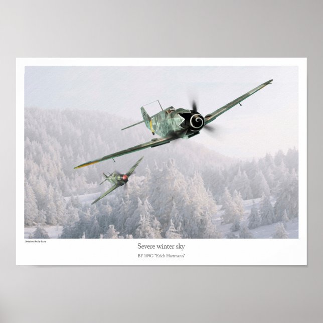 Affiche BF 109G "Erich Hartmann" (Devant)