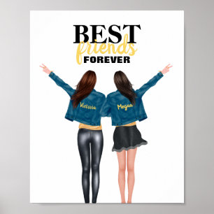 Affiche BFF Meilleurs amis pour Jean Jacket