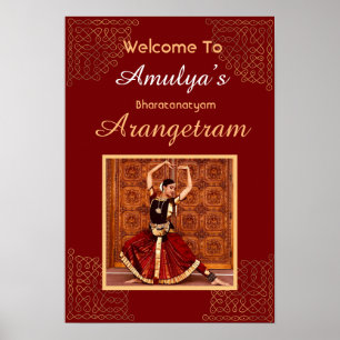 Affiche Bharatanatyam Arangetram signe d'accueil, personna