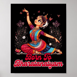 Affiche Bharatanatyam Danseur Indien Né À Bharat
