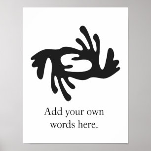 Affiche BI NKA BI   Symbole de l'Harmonie, de la Paix, de 