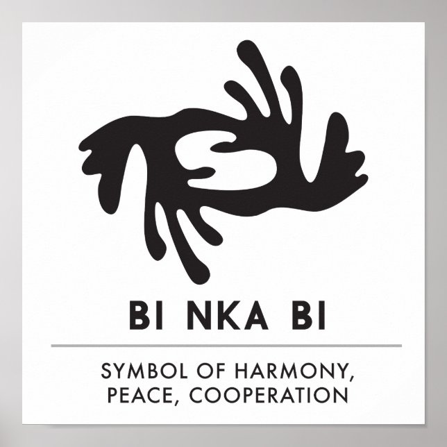 Affiche BI NKA BI | Symbole de l'Harmonie, de la Paix, de  (Devant)