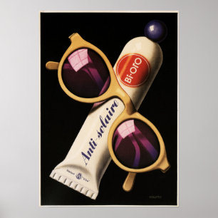 Affiche Bi-ORO Anti Solaire crème solaire crème solaire