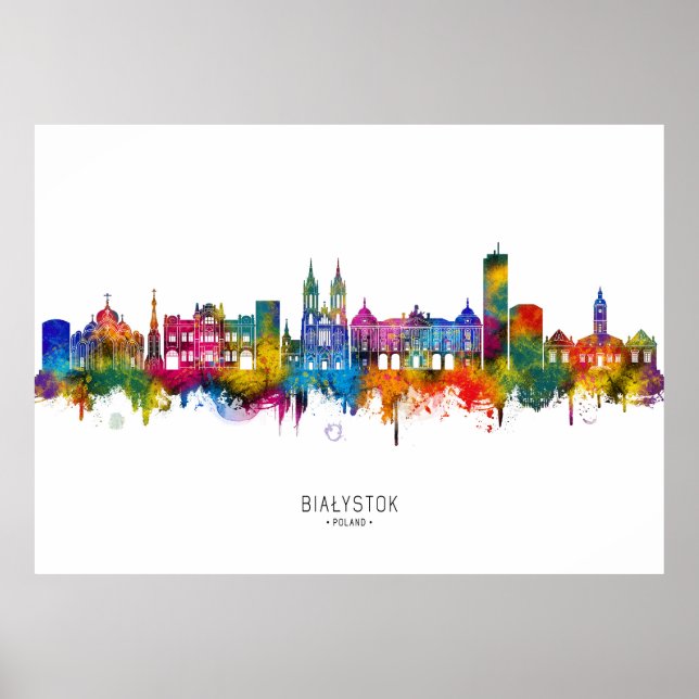 Affiche Białystok Pologne Toits (Devant)