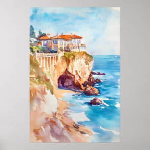 Affiche Biarritz Aquarelle 1